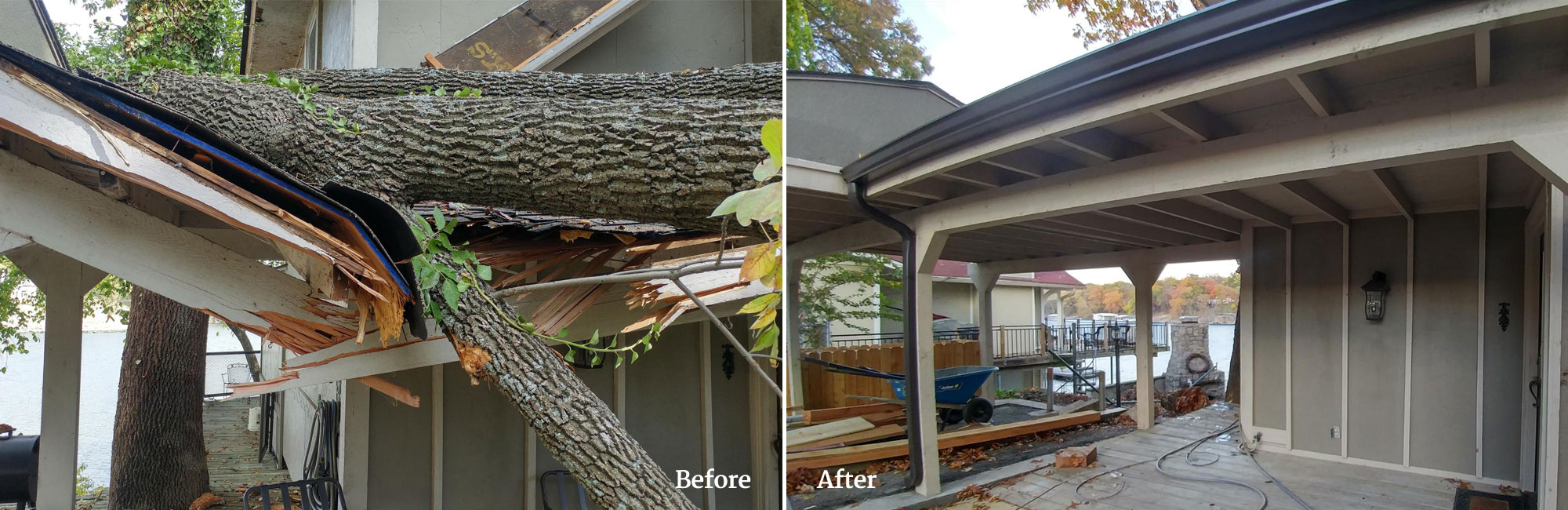 Before and After Our Roofing Services in Tulsa, OK